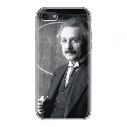 Дизайнерский силиконовый чехол для Iphone 7 Альберт Эйнштейн