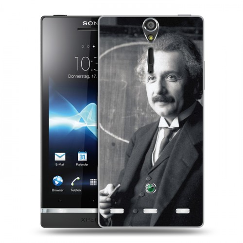 Дизайнерский пластиковый чехол для Sony Xperia S Альберт Эйнштейн