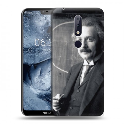 Дизайнерский силиконовый чехол для Nokia 6.1 Plus Альберт Эйнштейн