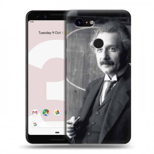 Дизайнерский пластиковый чехол для Google Pixel 3 Альберт Эйнштейн