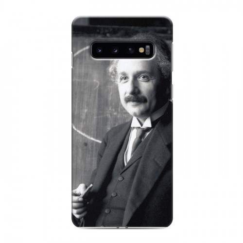 Дизайнерский силиконовый чехол для Samsung Galaxy S10 Альберт Эйнштейн