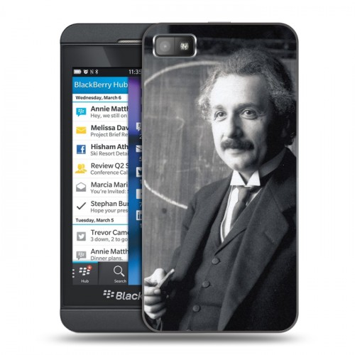 Дизайнерский пластиковый чехол для BlackBerry Z10 Альберт Эйнштейн