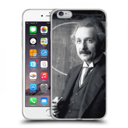 Дизайнерский силиконовый чехол для Iphone 6 Plus/6s Plus Альберт Эйнштейн