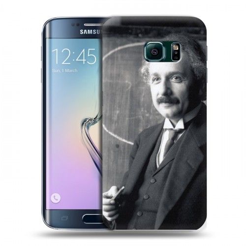 Дизайнерский пластиковый чехол для Samsung Galaxy S6 Edge Альберт Эйнштейн