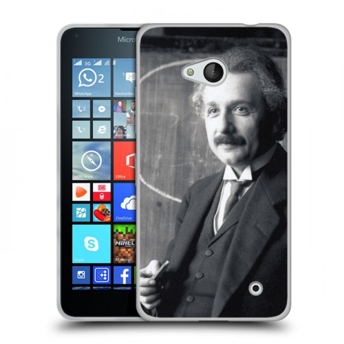 Дизайнерский пластиковый чехол для Microsoft Lumia 640 Альберт Эйнштейн