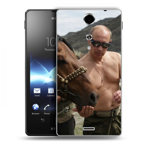 Дизайнерский пластиковый чехол для Sony Xperia TX В.В.Путин