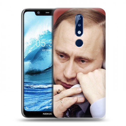 Дизайнерский силиконовый чехол для Nokia 5.1 Plus В.В.Путин