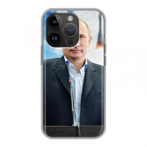 Дизайнерский силиконовый чехол для Iphone 14 Pro В.В.Путин