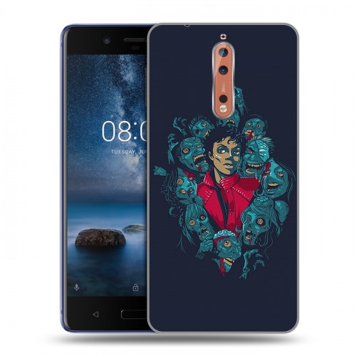 Дизайнерский пластиковый чехол для Nokia 8 Майкл Джексон