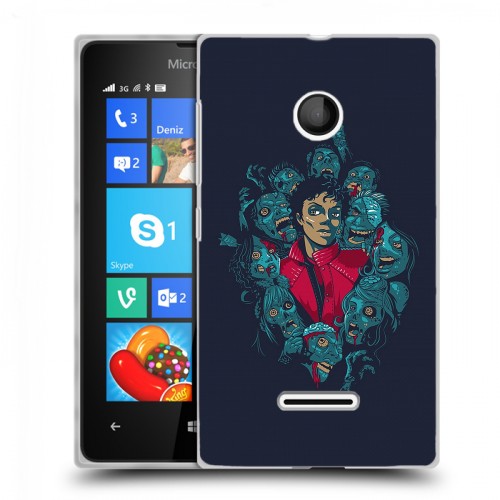 Дизайнерский пластиковый чехол для Microsoft Lumia 435 Майкл Джексон