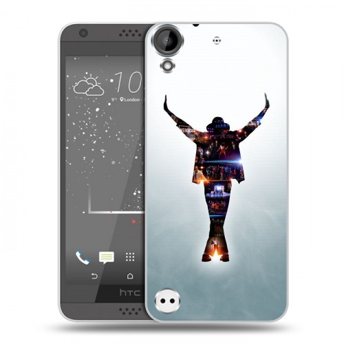 Дизайнерский пластиковый чехол для HTC Desire 530 Майкл Джексон