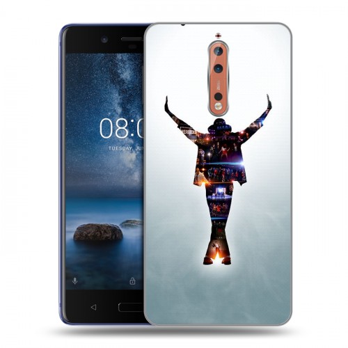 Дизайнерский пластиковый чехол для Nokia 8 Майкл Джексон