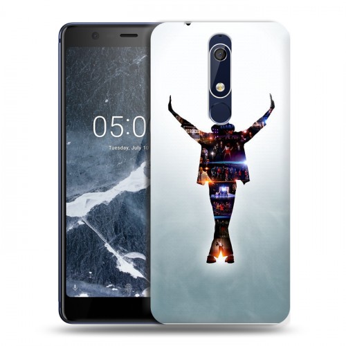 Дизайнерский пластиковый чехол для Nokia 5.1 Майкл Джексон