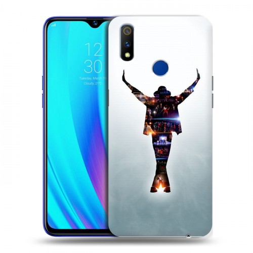 Дизайнерский пластиковый чехол для Realme 3 Pro Майкл Джексон