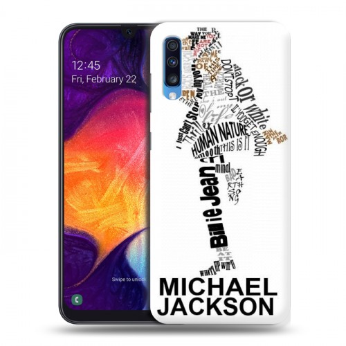 Дизайнерский силиконовый с усиленными углами чехол для Samsung Galaxy A70 Майкл Джексон