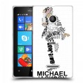 Дизайнерский пластиковый чехол для Microsoft Lumia 435 Майкл Джексон