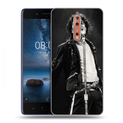 Дизайнерский пластиковый чехол для Nokia 8 Майкл Джексон