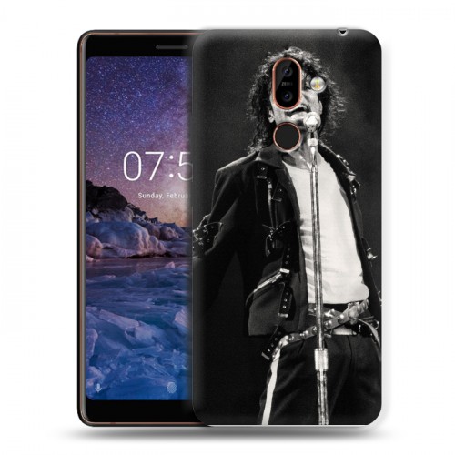 Дизайнерский пластиковый чехол для Nokia 7 Plus Майкл Джексон