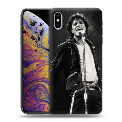 Дизайнерский силиконовый чехол для Iphone Xs Max Майкл Джексон