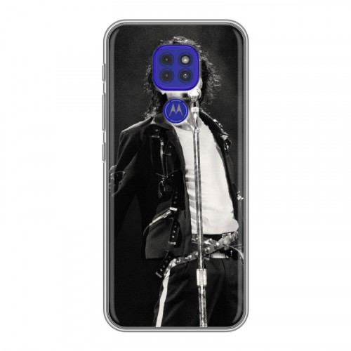 Дизайнерский силиконовый чехол для Motorola Moto G9 Play Майкл Джексон