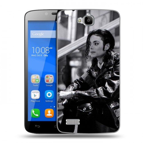 Дизайнерский пластиковый чехол для Huawei Honor 3C Lite Майкл Джексон