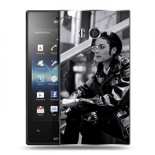 Дизайнерский пластиковый чехол для Sony Xperia acro S Майкл Джексон