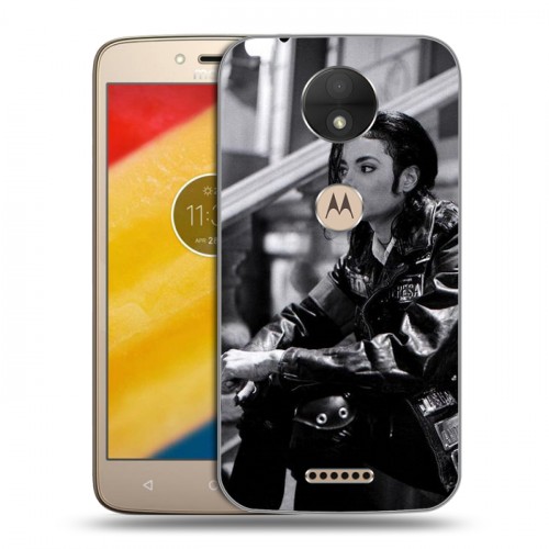Дизайнерский пластиковый чехол для Motorola Moto C Майкл Джексон
