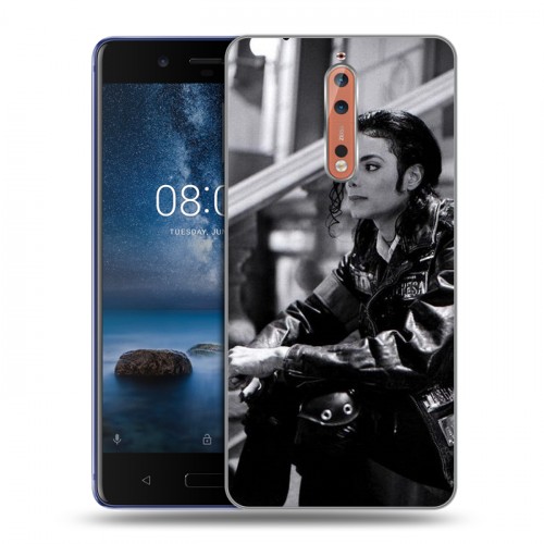 Дизайнерский пластиковый чехол для Nokia 8 Майкл Джексон