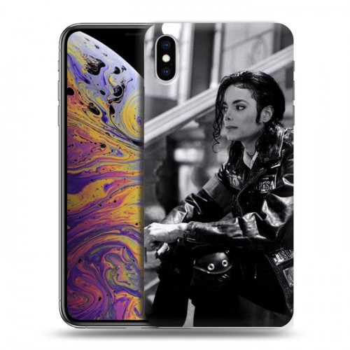 Дизайнерский силиконовый чехол для Iphone Xs Max Майкл Джексон
