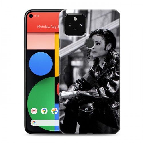 Дизайнерский пластиковый чехол для Google Pixel 5 Майкл Джексон