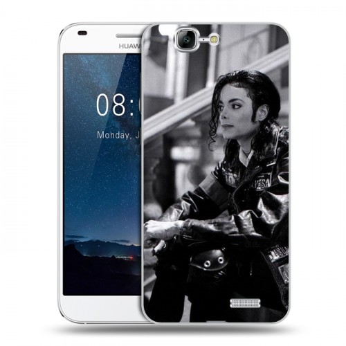 Дизайнерский пластиковый чехол для Huawei Ascend G7 Майкл Джексон