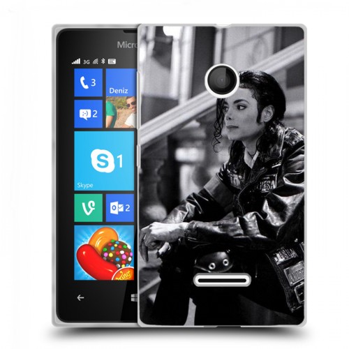 Дизайнерский пластиковый чехол для Microsoft Lumia 435 Майкл Джексон
