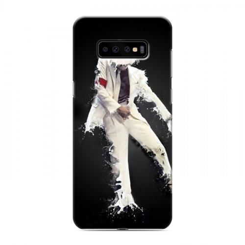 Дизайнерский пластиковый чехол для Samsung Galaxy S10 Plus Майкл Джексон