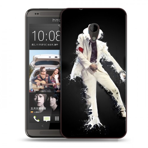 Дизайнерский пластиковый чехол для HTC Desire 700 Майкл Джексон