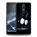 Дизайнерский пластиковый чехол для Nokia 5.1 Майкл Джексон