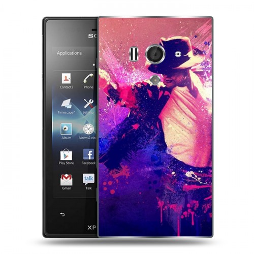 Дизайнерский пластиковый чехол для Sony Xperia acro S Майкл Джексон