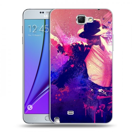Дизайнерский пластиковый чехол для Samsung Galaxy Note 2 Майкл Джексон