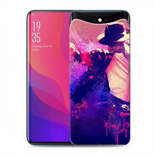 Дизайнерский силиконовый чехол для OPPO Find X Майкл Джексон