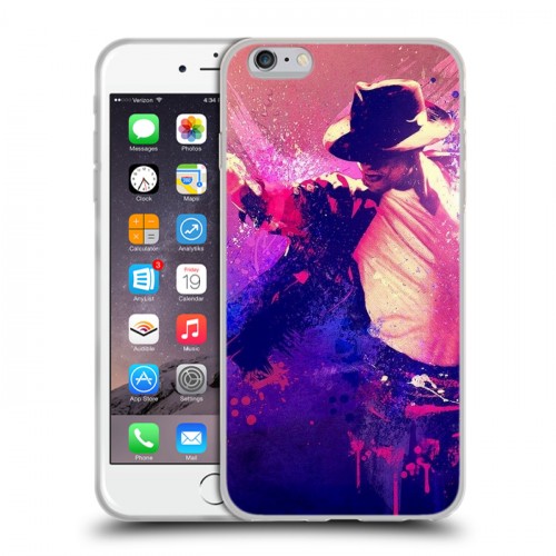 Дизайнерский силиконовый чехол для Iphone 6 Plus/6s Plus Майкл Джексон