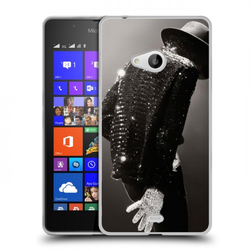 Дизайнерский пластиковый чехол для Microsoft Lumia 540 Майкл Джексон