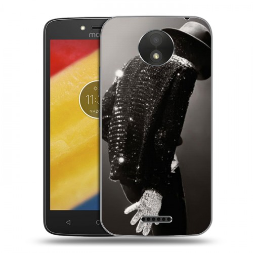 Дизайнерский пластиковый чехол для Motorola Moto C Plus Майкл Джексон