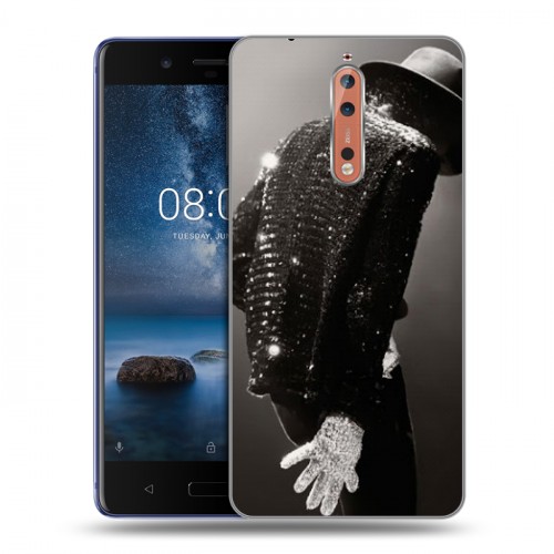 Дизайнерский пластиковый чехол для Nokia 8 Майкл Джексон