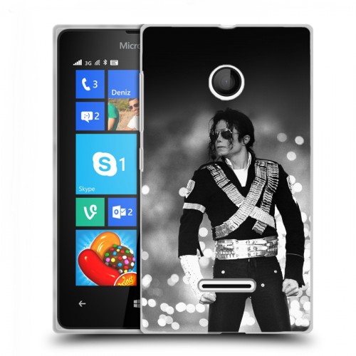 Дизайнерский пластиковый чехол для Microsoft Lumia 435 Майкл Джексон