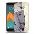 Дизайнерский пластиковый чехол для HTC 10 Альберт Эйнштейн