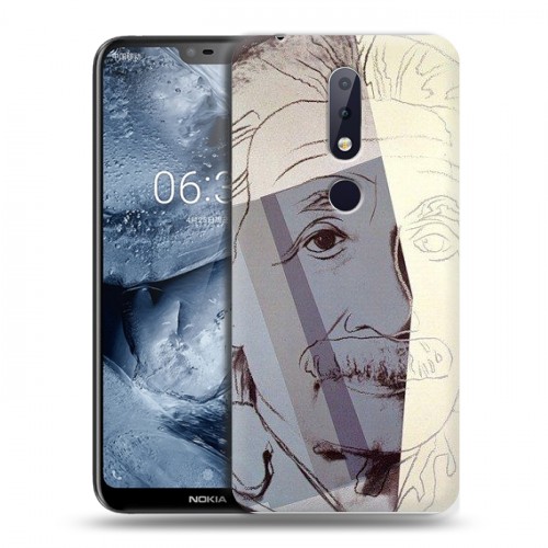 Дизайнерский пластиковый чехол для Nokia 6.1 Plus Альберт Эйнштейн