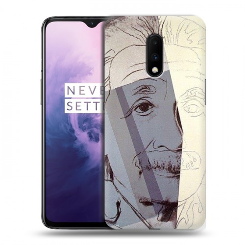 Дизайнерский пластиковый чехол для OnePlus 7 Альберт Эйнштейн