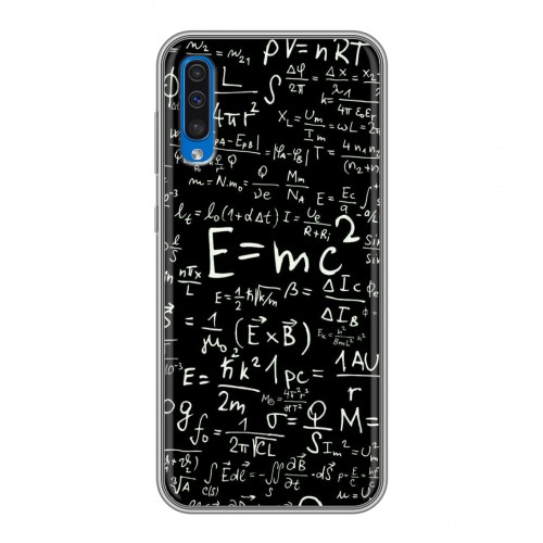 Дизайнерский силиконовый чехол для Samsung Galaxy A50 Альберт Эйнштейн
