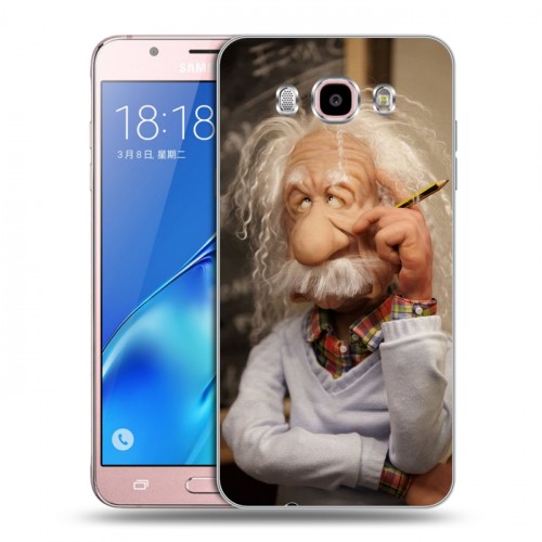 Дизайнерский силиконовый с усиленными углами чехол для Samsung Galaxy J5 (2016) Альберт Эйнштейн