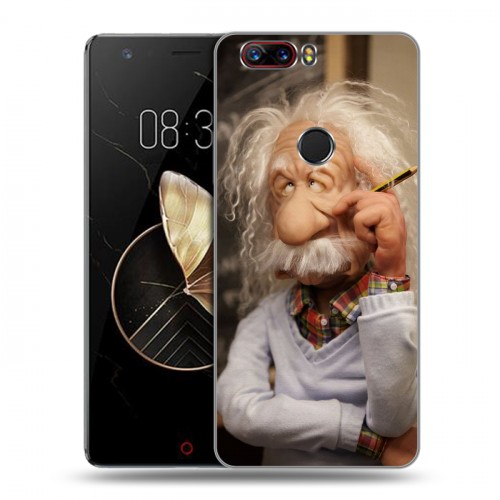 Дизайнерский пластиковый чехол для ZTE Nubia Z17 Альберт Эйнштейн