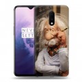 Дизайнерский пластиковый чехол для OnePlus 7 Альберт Эйнштейн